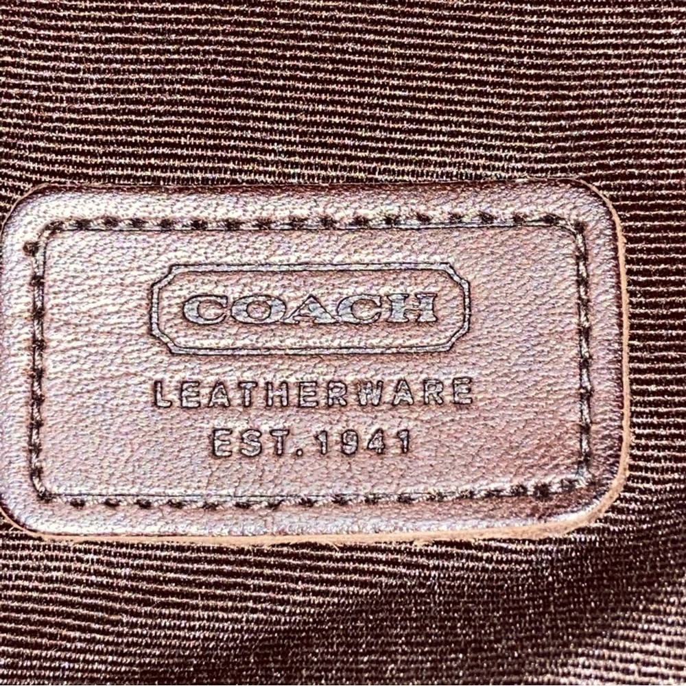 Coach Signature Print Beige and Ivory Bucket Hat Vintage Size P/S - Picture 3 of 14